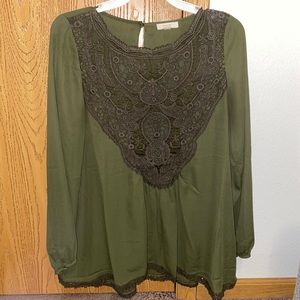 Green Lacey Long Sleeve
